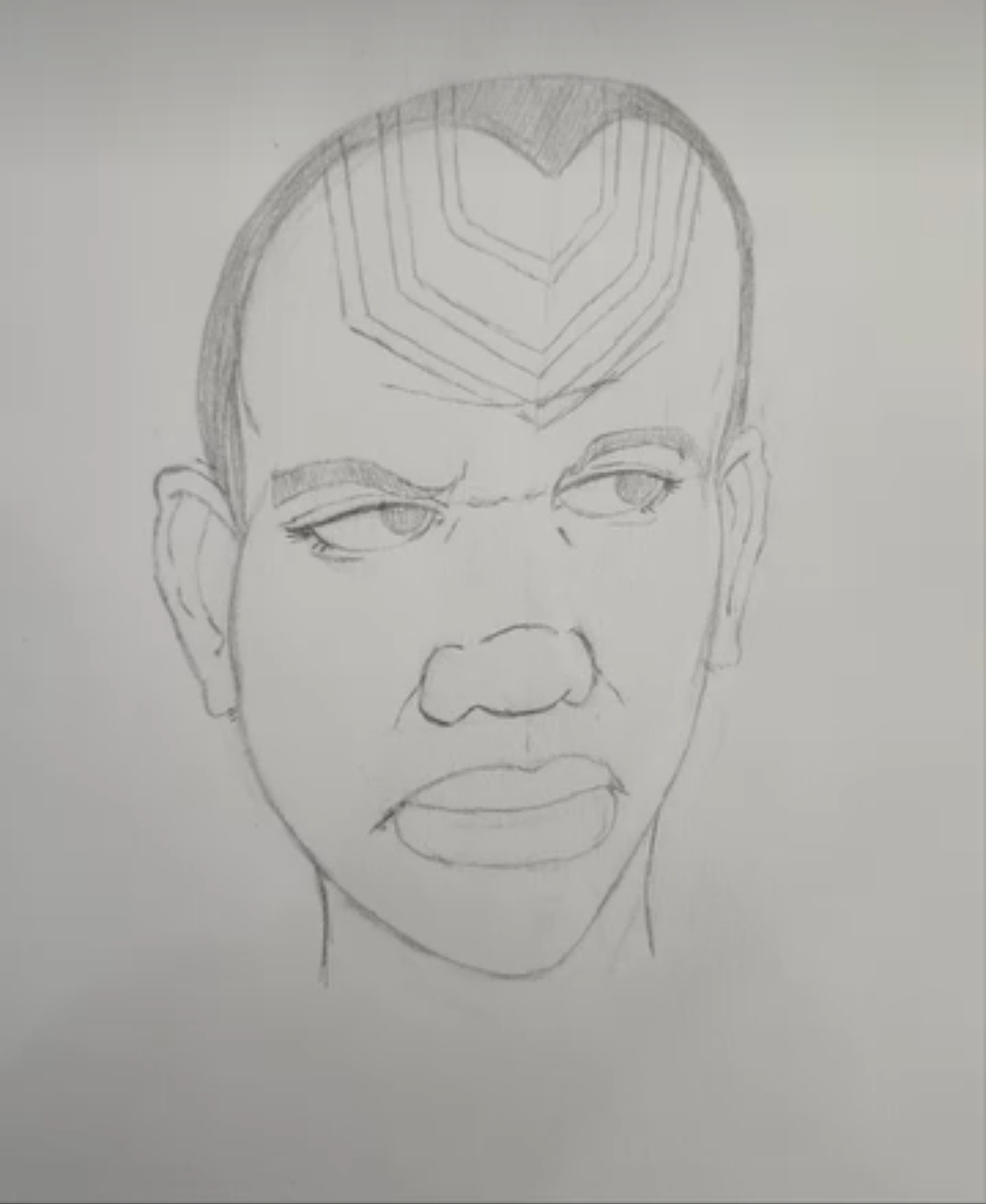 Pencil character sketch by Akau Anyieth